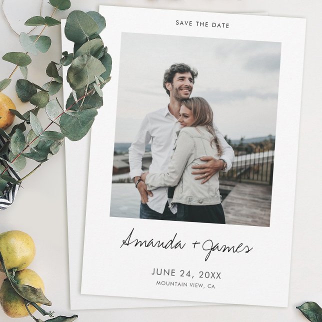 Simple Elegant Custom Photo Engagement Wedding Save The Date (Creator Uploaded)