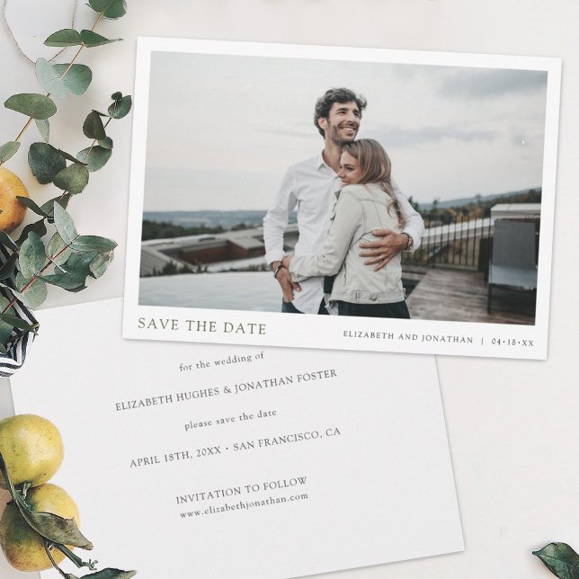 Simple Elegant Custom Photo Wedding Save The Date (Creator Uploaded)
