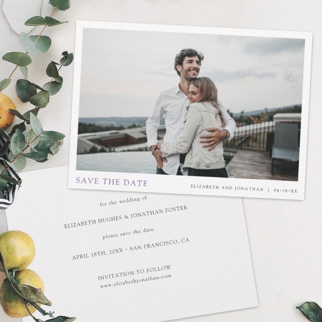 Simple Elegant Custom Photo Wedding Save The Date (Creator Uploaded)