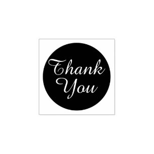 Simple Elegant Custom Thank You Rubber Stamp