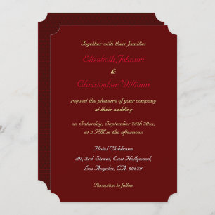 Simple Elegant Custom Wedding Invitation Ticket