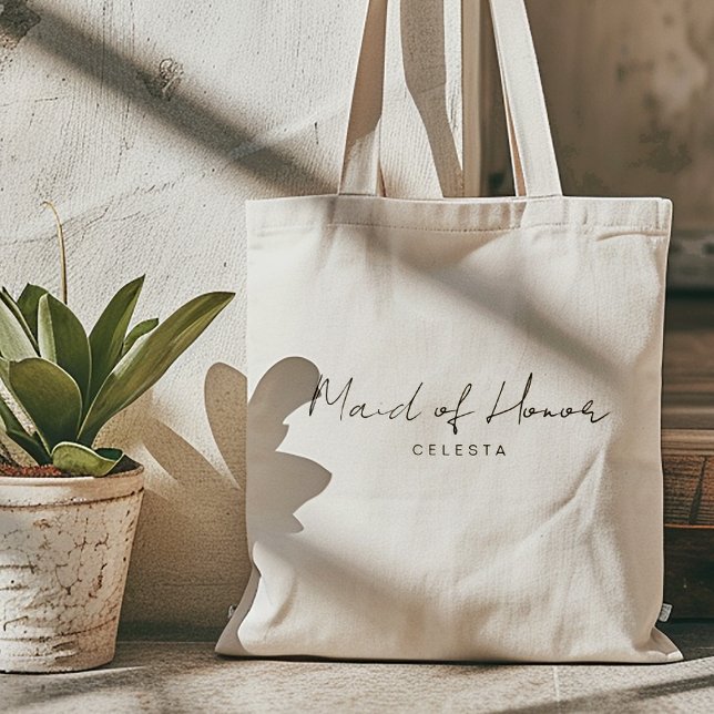 Simple Elegant Customisable Maid of Honour Tote (Creator Uploaded)