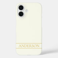 Simple Elegant Customisable Text | Gold Off White