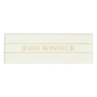 Simple Elegant Customisable Text | Gold Off White