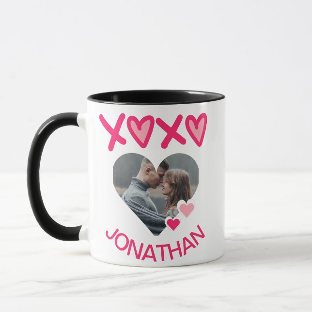 Simple Elegant Cute Love Valentines Sweet Couple  Mug (Left)