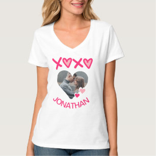 Simple Elegant Cute Love Valentines Sweet Couple  T-Shirt