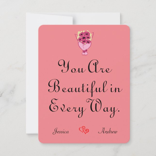 simple elegant cute valentine, Sweet for Couple Card (Front)