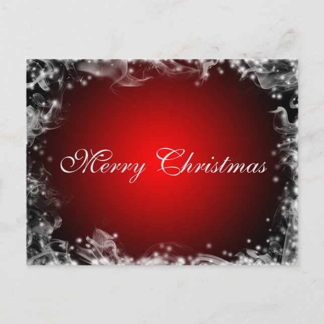 Simple Elegant Decor Merry Christmas Holiday Postcard (Front)