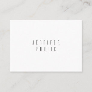 Simple Elegant Design Professional Modern Plain Business Card