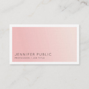 Simple Elegant Design Trendy Blush Pink Luxury Business Card