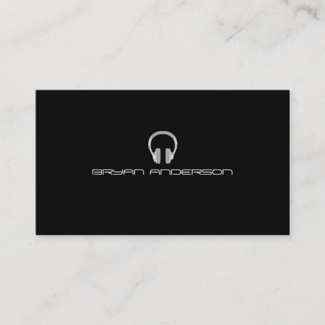 Simple & Elegant DJ Business Card (Front)