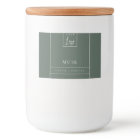 SIMPLE ELEGANT DUSKY GREEN LOGO BORDER CANDLE