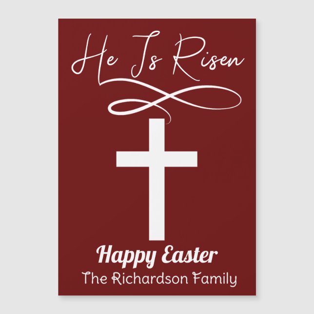 simple elegant Easter calligraphy christian cross  (Front)