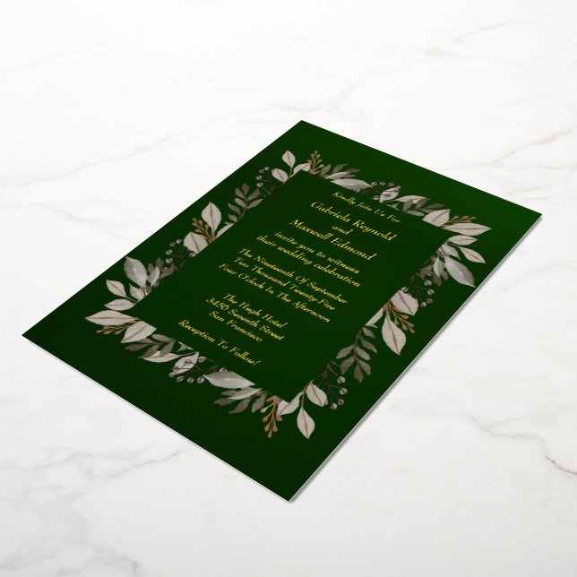 Simple Elegant Emerald Green and Gold Wedding (Rotated)