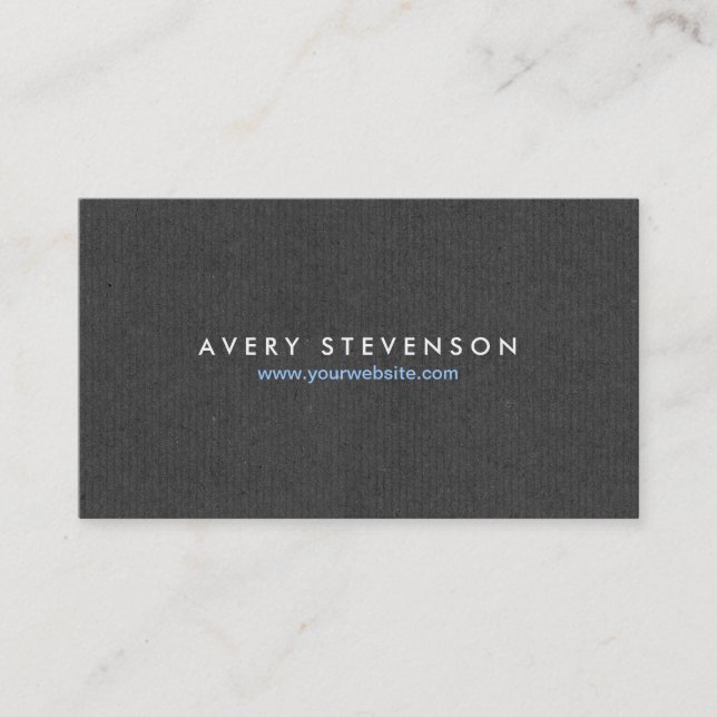 Simple Elegant Entrepreneur Grey Texture Look Business Card (Front)