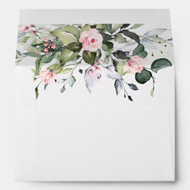 Simple Elegant Eucalyptus for 5x7 card Envelope (Back (Bottom))