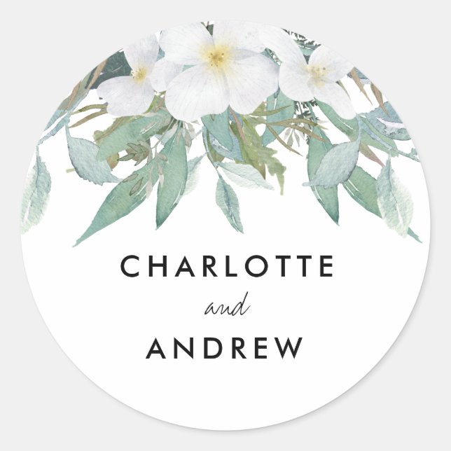 Simple, elegant eucalyptus gift tags (Front)