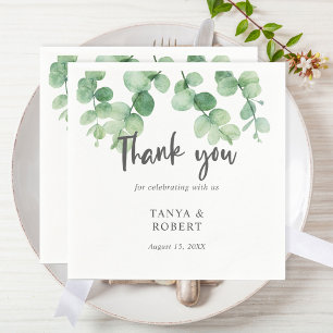 Simple Elegant eucalyptus wedding sage green chic Napkin