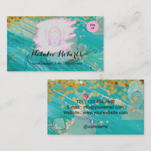 Simple Elegant  Facial Cleanser Foam Gel Cream Business Card