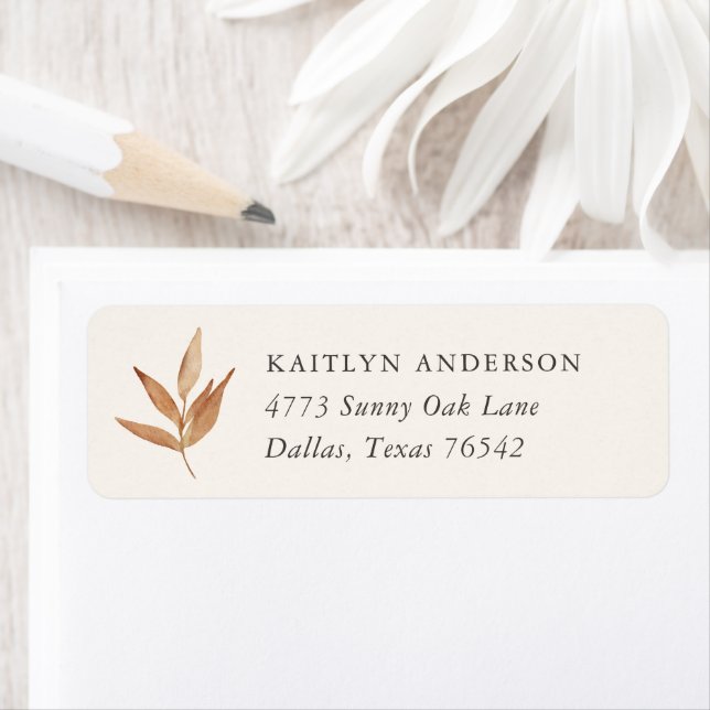 Simple Elegant Fall Baby Shower Return Address (Insitu)