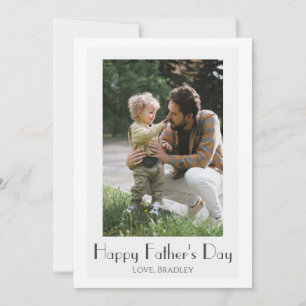 Simple elegant Fathers Day Sweet One Photo Holiday Card