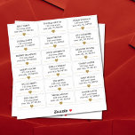 Simple Elegant Faux Gold Heart Line Wedding Label<br><div class="desc">Elegant fully customisable address label with faux gold heart and line. 
You can add the name and the address to each label.</div>