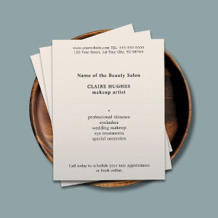 Simple Elegant Faux Metal Makeup Artist  Flyer