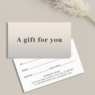 Simple Elegant Faux Silver Black Beauty Discount Card