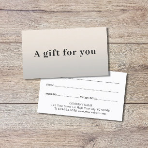 Simple Elegant Faux Silver Black Beauty Discount Card