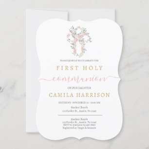 Simple Elegant First Holy Communion Invitation