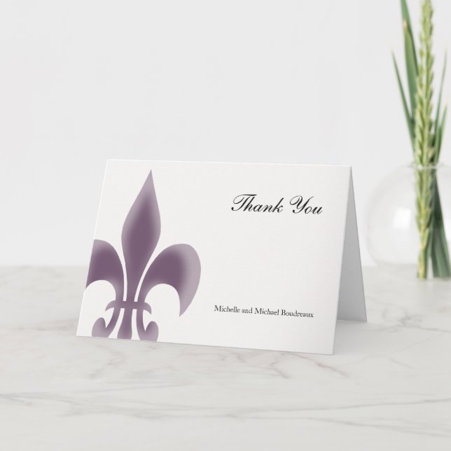 Simple Elegant Fleur de Lis Thank You (Front)