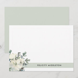 Simple Elegant Floral Greenery Card