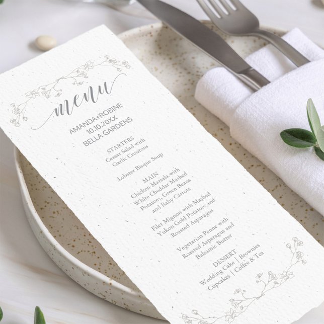 Simple Elegant Floral  Menu (Creator Uploaded)
