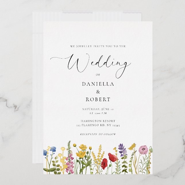 Simple Elegant Floral Wedding (Envelope)