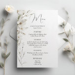 Simple Elegant Floral Wedding  Menu<br><div class="desc">A design featuring Simple Elegant Floral is chraacterised by a minimalist approach to floral elements, focusing on the beauty of nature without being too ornate or overwhelming. The use of clean lines, white space, and a limited colour palette allows the floral elements to stand out and create a sense of...</div>