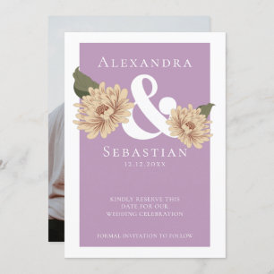 Simple Elegant Floral Wedding Save The Date