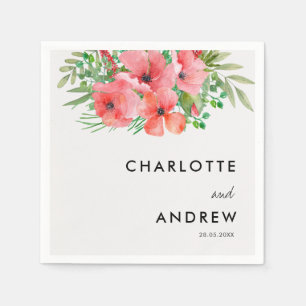 Simple, elegant, flowers napkin