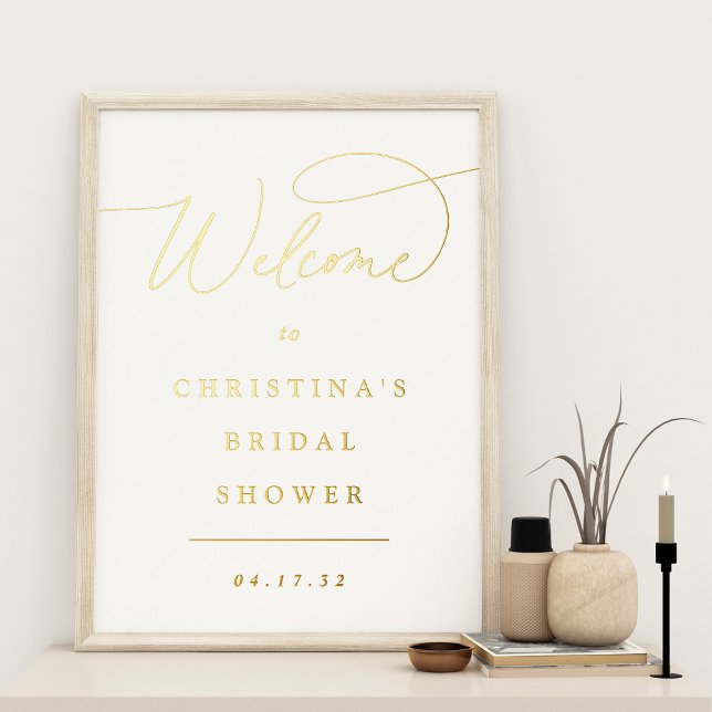 Simple Elegant Foil Script Event Welcome Sign (Creator Uploaded)