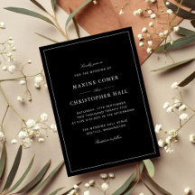 Simple Elegant Formal Black & White Wedding