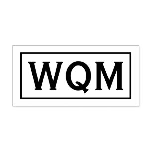 Simple Elegant Framed 3 Initial Monogram #91 Self-inking Stamp