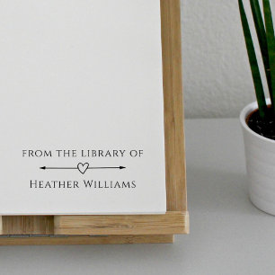 Simple Elegant From The Library Of Custom Name Rubber Stamp