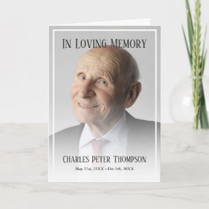 Simple Elegant Full Photo In Loving Memory Program Programme