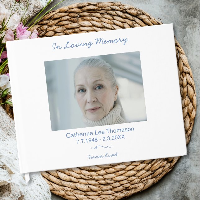 Simple Elegant Funeral In Loving Memory Guest Book (Simple Elegant Funeral In Loving Memory Guest Book
)