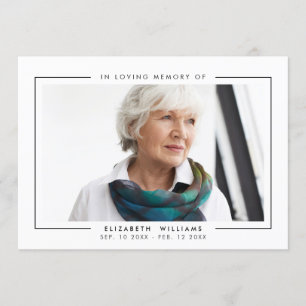 Simple Elegant Funeral Photo Programme