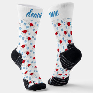 Simple Elegant Funny Christmas Family Socks