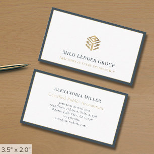Simple Elegant Geometric Logo Business Card