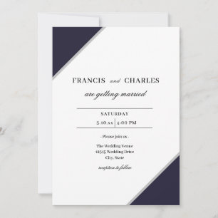 Simple Elegant Geometric Wedding Invitation