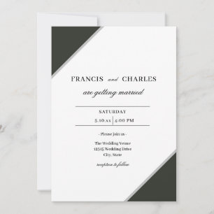 Simple Elegant Geometric Wedding Invitation