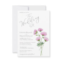 Simple Elegant Geranium Floral Wedding