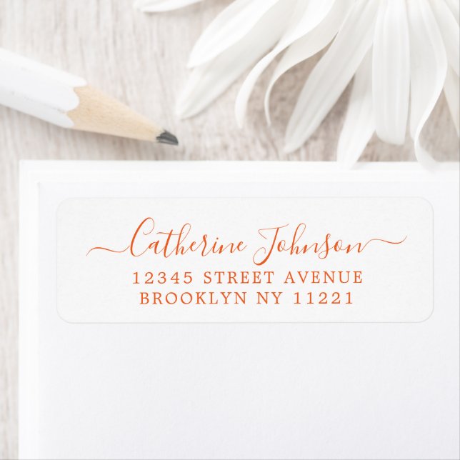 Simple Elegant Girly Script Calligraphy Orange (Insitu)
